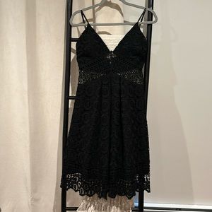 Black lace summer dress